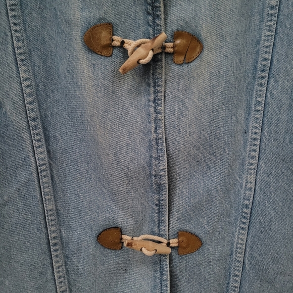 Vintage Denim Jean Long Jacket-Great Condition Large - Picture 2 of 7